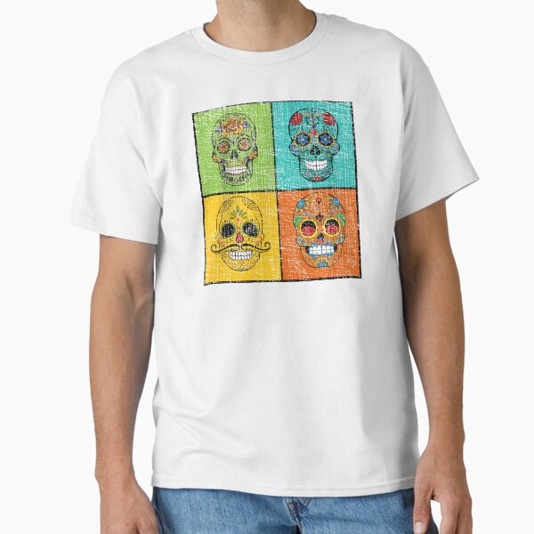 Item preview, Mexican Day of the Dead Sugar Skulls Pop Art Distressed  designed and sold by webdango.