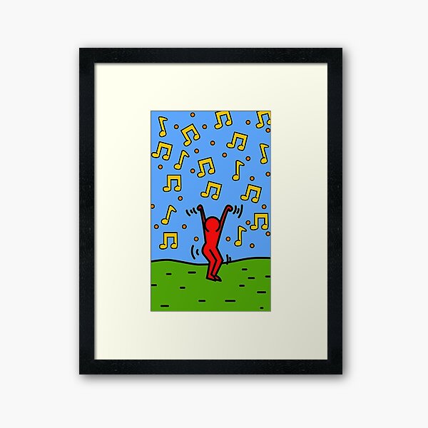 haring pop art Impression encadrée