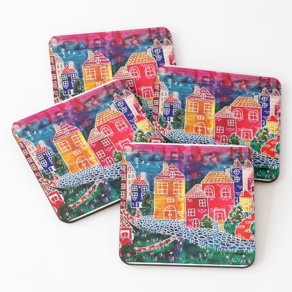 Item preview, WHIMSICAL TOWN designed and sold by DarinaDrawing.