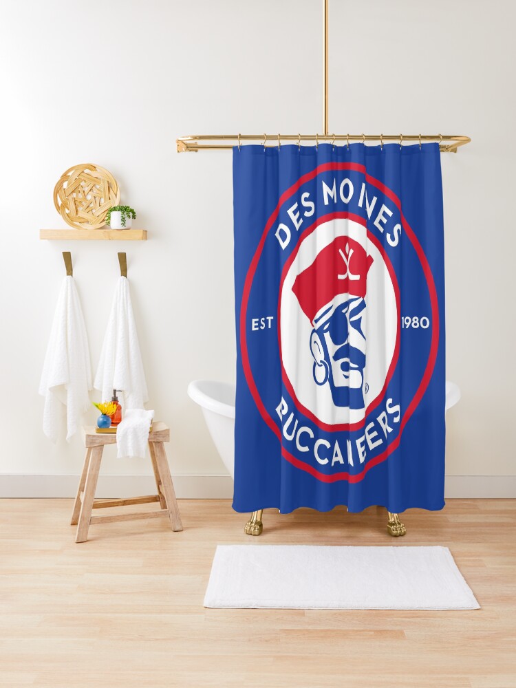 Des Moines Buccaneers Hockey Shower Curtain By Revanhoelder