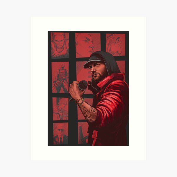 Red Mic Art Print