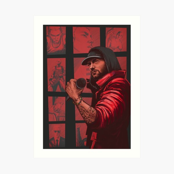 Red Mic Art Print