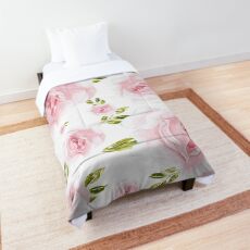 Feminine rosa Blüten Tagesdecke