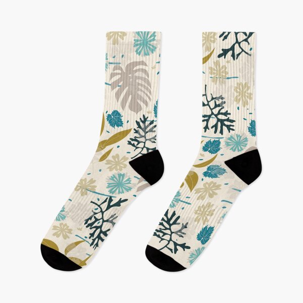 Item preview, Mediterranean garden pattern in cream and blue palette designed and sold by BrankaPD.