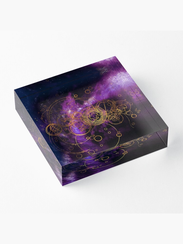 Alternate view of Time Lord Writing (purple) Acrylic Block