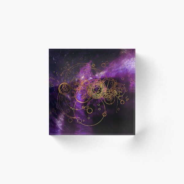Time Lord Writing (purple) Acrylic Block