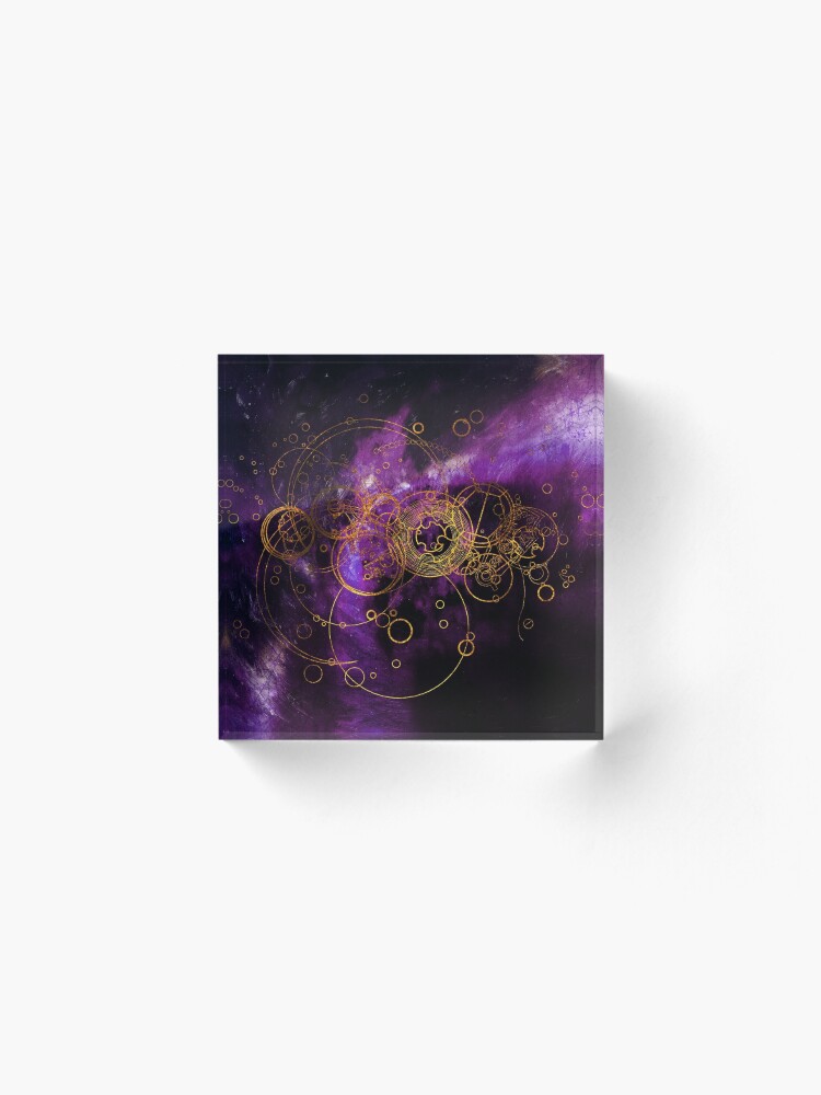 Alternate view of Time Lord Writing (purple) Acrylic Block