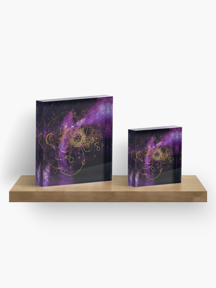 Alternate view of Time Lord Writing (purple) Acrylic Block