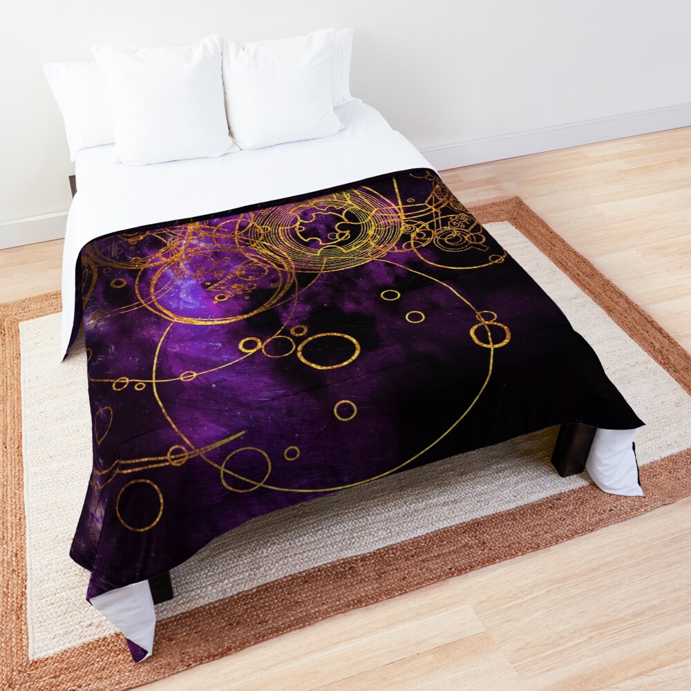 Time Lord Writing (purple) Comforter