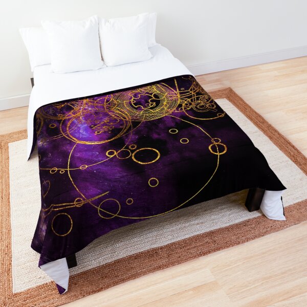Time Lord Writing (purple) Comforter