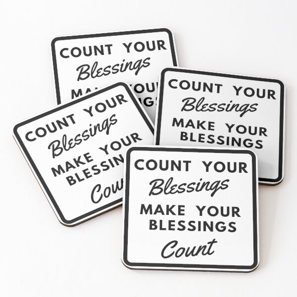 Item preview, Thanksgiving Count Your Blessings Black designed and sold by SpiffyD.