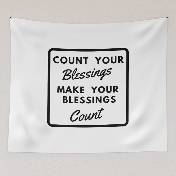 Item preview, Thanksgiving Count Your Blessings Black designed and sold by SpiffyD.