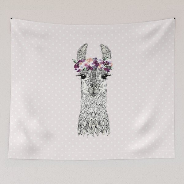 Item preview, FLOWERGIRL ALPACA ROSE DOTS by Monika Strigel designed and sold by SunlightStudios.