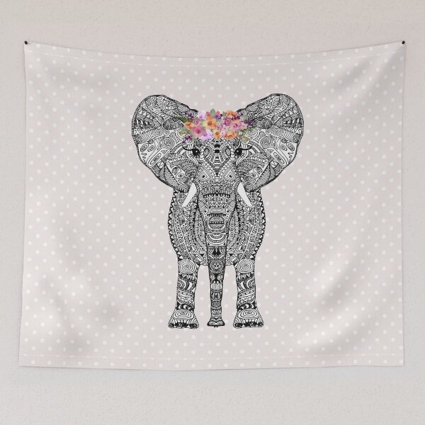 Item preview, FLOWERGIRL ELEPHANT BLUSH DOTS BY Monika Strigel designed and sold by SunlightStudios.