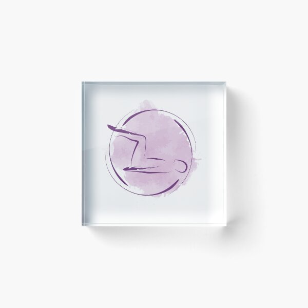 Item preview, Pilates pose with watercolor effect designed and sold by sashica.