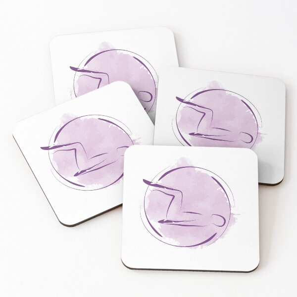 Item preview, Pilates pose with watercolor effect designed and sold by sashica.