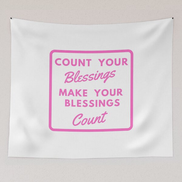 Item preview, Thanksgiving Count Your Blessings Pink designed and sold by SpiffyD.