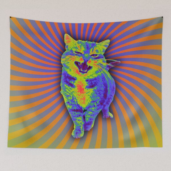 Item preview, Psychedelic Kitty (Remaster) designed and sold by pocketsoup.