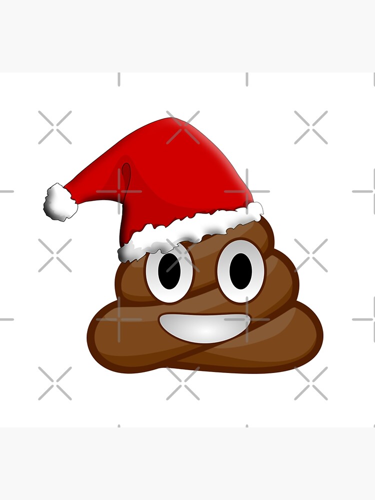 Christmas poop emoji Photographic Print