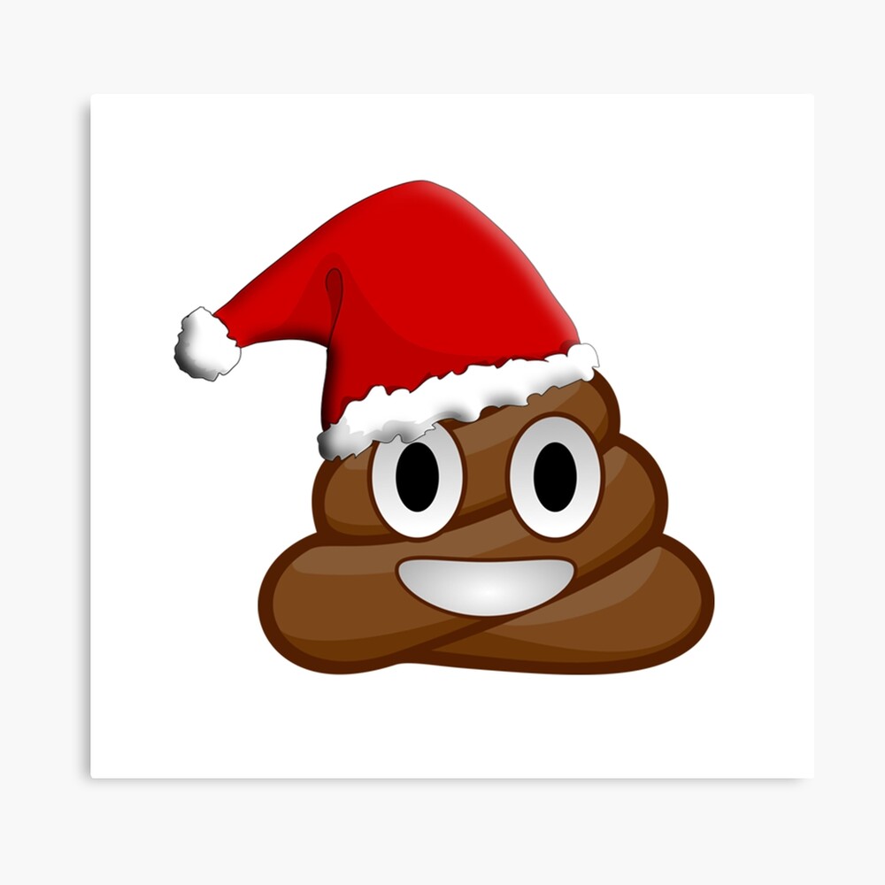 Christmas poop emoji Photographic Print