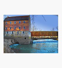 Burfordville Covered Bridge and Bollinger Mill Photographic Print
