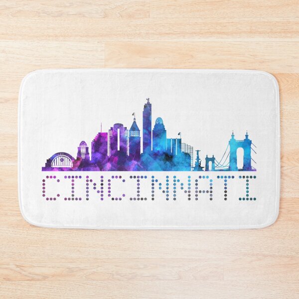 Item preview, Cincinnati Skyline Letters Purple and Blue (Lighter: Works on Black) designed and sold by Olivia Ossege.