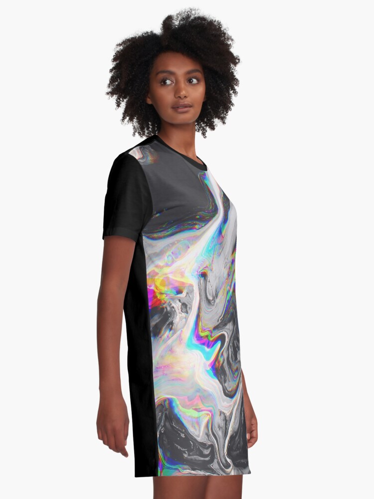 Alternate view of CONFUSION IN HER EYES THAT SAYS IT ALL Graphic T-Shirt Dress