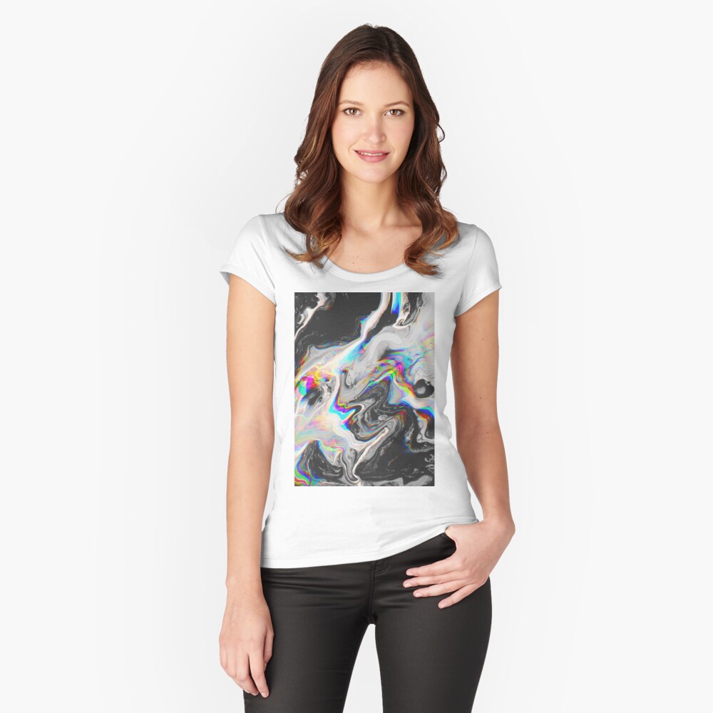CONFUSION IN HER EYES THAT SAYS IT ALL Fitted Scoop T-Shirt