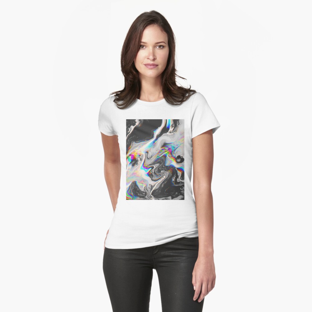 CONFUSION IN HER EYES THAT SAYS IT ALL Fitted T-Shirt
