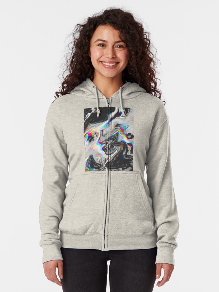 Alternate view of CONFUSION IN HER EYES THAT SAYS IT ALL Zipped Hoodie