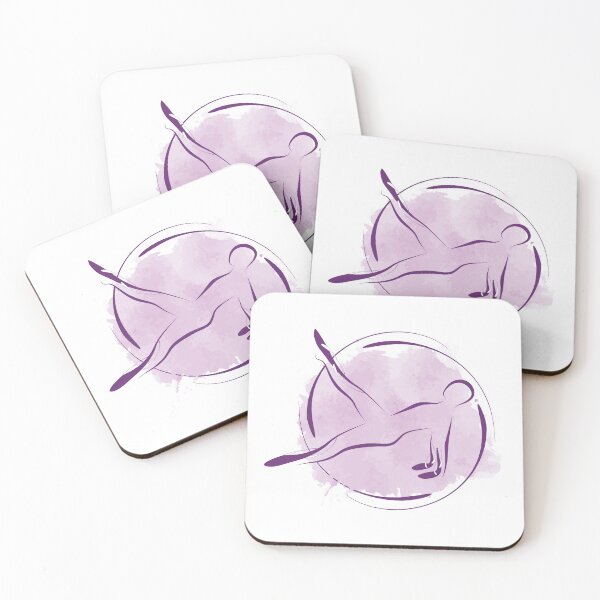 Item preview, Pilates pose with watercolor effect designed and sold by sashica.