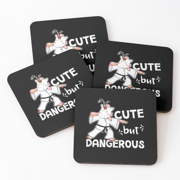 Item preview, Cute But Dangerous Unicorn Taekwondo Karate Martial Arts Fan designed and sold by Dressed For  Duty.