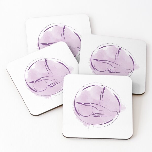 Item preview, Pilates pose with watercolor effect designed and sold by sashica.