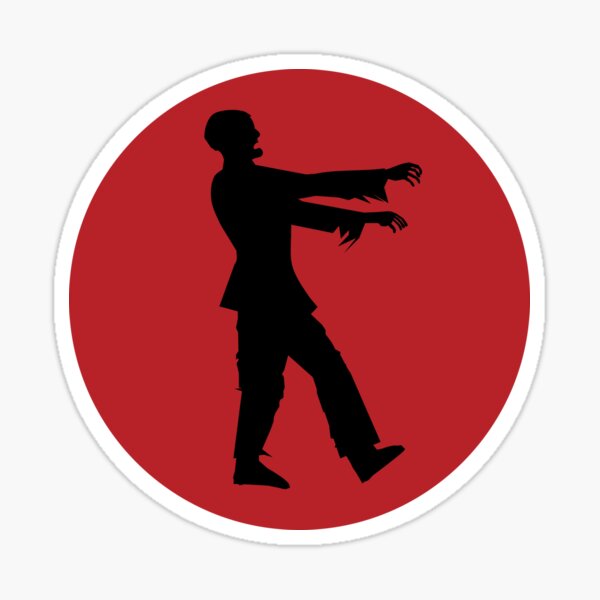 Item preview, Walking Zombie Silhouette designed and sold by MonkeyBusinessC.