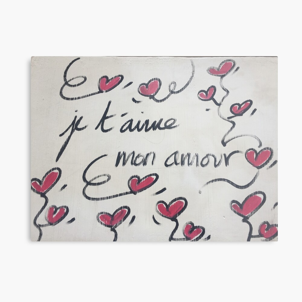 Paris France Je T Aime Mon Amour I Love You My Love Street Art Photographic Print By Tamariko Redbubble