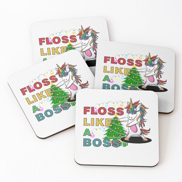 Item preview, Funny cute boys kids Santa Unicorn Flossing around the Christmas tree gift designed and sold by SurgicalDesign.