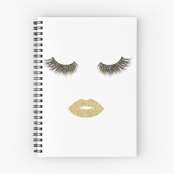 Item preview,  Lashes and lips with gold glitter designed and sold by sashica.
