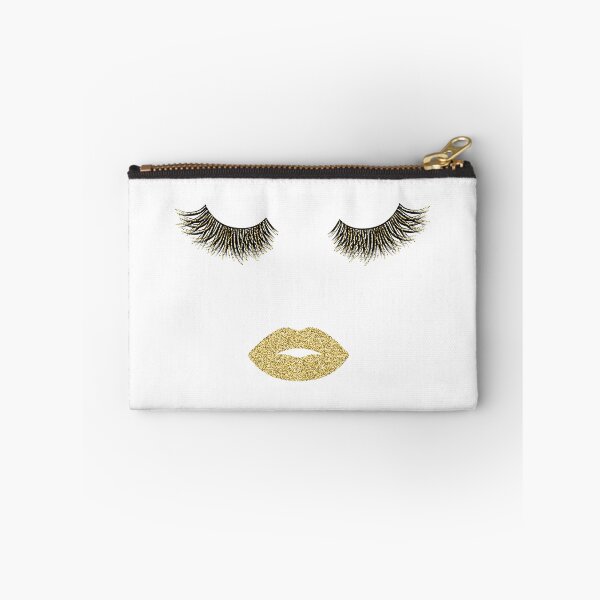 Item preview,  Lashes and lips with gold glitter designed and sold by sashica.