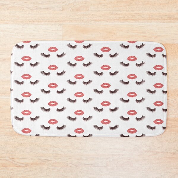 Item preview, Lashes and lips with red glitter designed and sold by sashica.