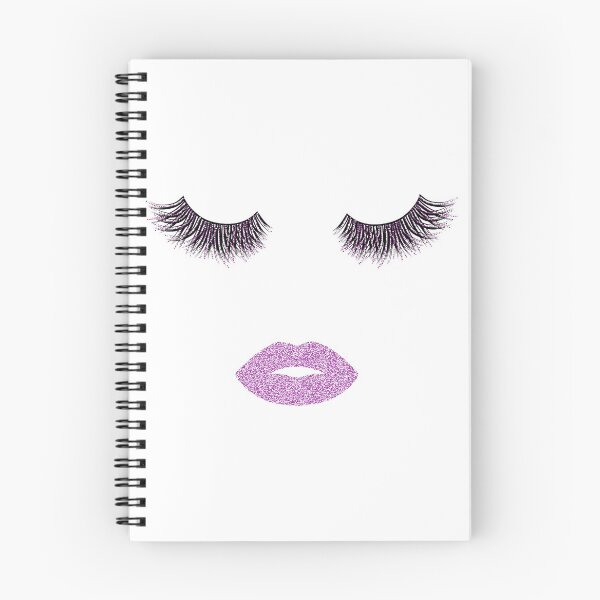 Item preview,  Lashes and lips with purple glitter designed and sold by sashica.
