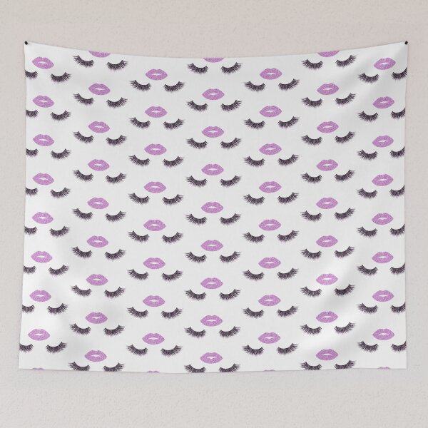 Item preview,  Lashes and lips with purple glitter designed and sold by sashica.