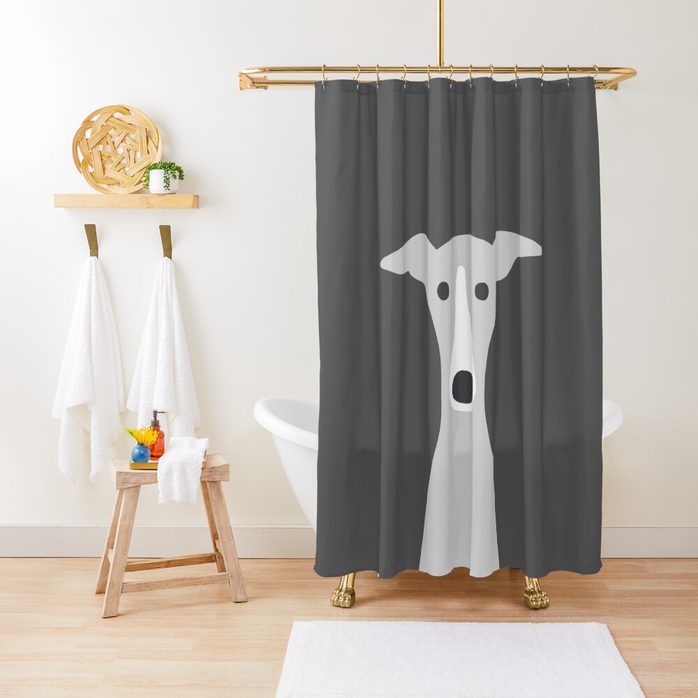 Greyhound | Italian Greyhound | Cute Whippet Dog Shower Curtain