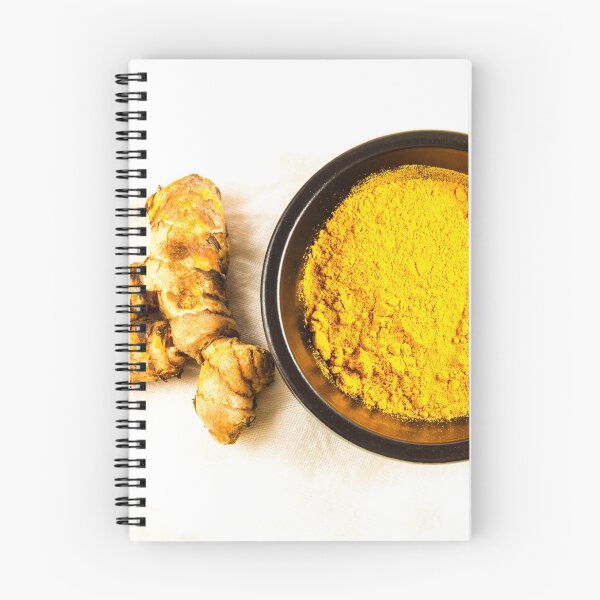 Item preview, Turmeric root with bowl of powder on white  designed and sold by Andy Chisholm.