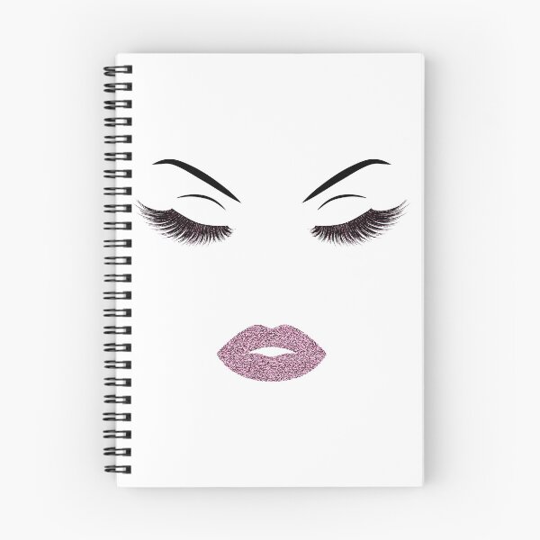Item preview, Lashes and lips with burgundy glitter designed and sold by sashica.