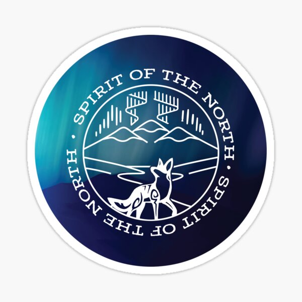 Item preview, Spirit of the North - Fox Explorer Sticker designed and sold by Infuse Studio.