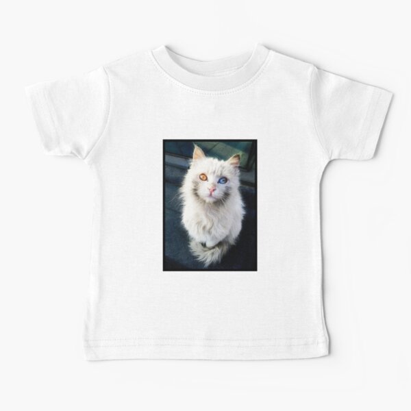 Chat Aux Yeux Bicolore Baby T Shirt By Switchin Shop Redbubble