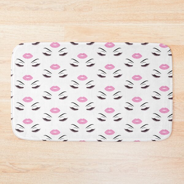 Item preview, Lashes and lips with light pink glitter designed and sold by sashica.