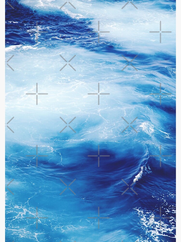 Blue deep sea waves tropical ocean beach moving water Flow | Spiral Notebook