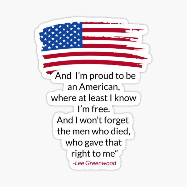 Lee Greenwood Stickers for Sale | Redbubble
