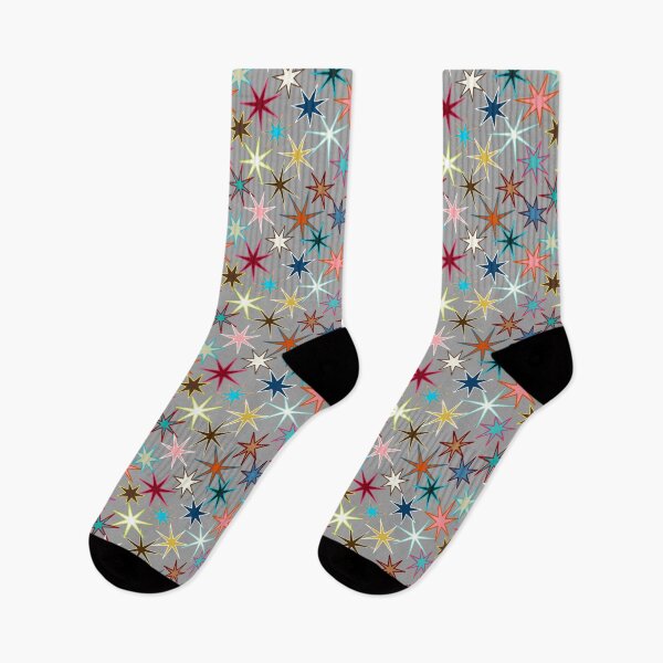 Item preview, Modern Starburst Print, Jewel Colors on Gray designed and sold by Marymarice.